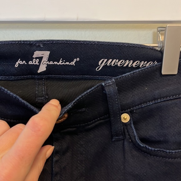 7 For All Mankind Jeans ‘Gwenevere’ Skinny Dark Denim Size 26 - Picture 3 of 7